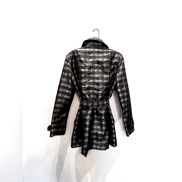 🩶Novelti Plaid Trench Coat - Picture 2 of 3